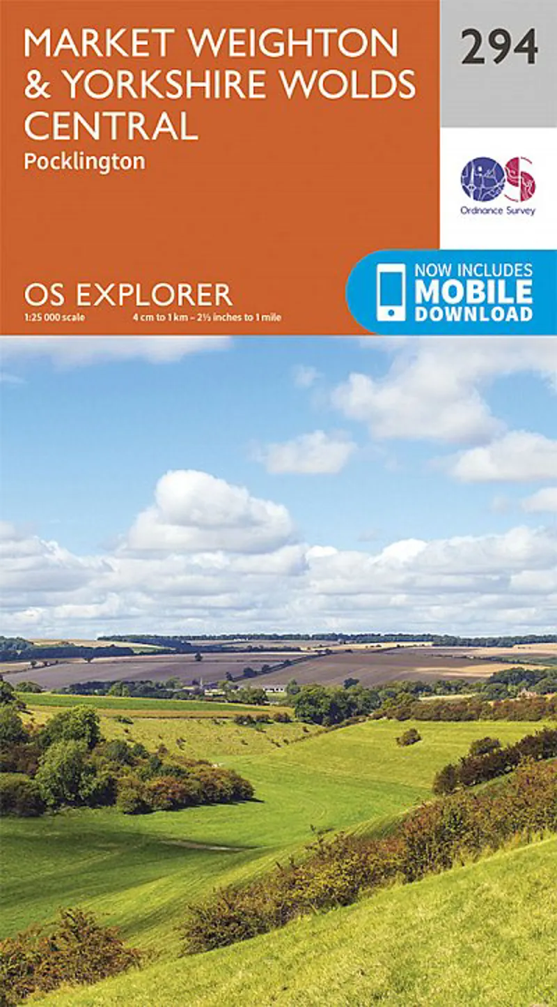OS Explorer Map 294 - Market Weighton and Yorkshire Wolds Central